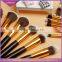 Handmade makeup brushes and polka dot makeup brush with decorative makeup brush holder beads