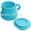 Silicone Travel Collapsible Camping Cup With Lid