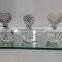 mini empty clear crystal perfume bottle with jewelled metal alloy top