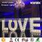 prop photography big love wedding backdrop lighting waterproof background letter light