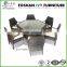 Cube outdoor rattan furniture wicker dining table and chairs