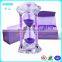 KM-CP05 New style nice elegant crystal metal base hourglass sand timer