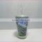 Hot sales fashion customized coco cola cup for plastic cup with straw