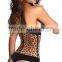 Hot Sale Women's Leopard Underbust Latex Corset Body Shaper Waist Trainer Latex Waist Cincher