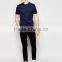 High Quality Custom Logo Short Sleeve Crew Neck Navy Men's 100% Cotton Jersey Plus Size Casual Blank T-Shirt