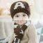 TC17008 Wholesale cute baby winter hat and scarf