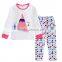 S16063A wholesale cotton children pajamas set two pieces sleepwear