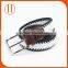 Fishbone style boys and girls woven elastic waistband canvas belt