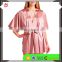 Wholesale new design plus pajamas satin dress blank plain short custom design satin Nighty robes women