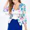 New Arrival Autumn Winter 3/4 sleeve floral print fashion jacket for wholesale 2017
