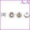 Custom logo high polised zinc alloy gold snap button