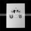 Paper Wedding Party Name Place Cards Crown Hollow White