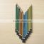 HB 2.0 striped wooden dipped head pencil with pvc box