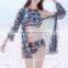 Three-piece bikini small chest gather sexy fashion cover the belly skirt style swimsuit Korea