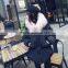 B22687A Korea fashion pink big fur collar long down jacket