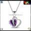 "Love Heart" Fashion Pendant Necklace, Made with Crystals, Jewelry for Women