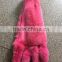 YR852 Genuine Fox Fur Shawl with Tail Hot pink Real Fur Poncho~Any color can be customize