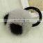 Factory price handmade girl lady popular rabbit fur pompom hairband