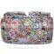 Black Women Nylon Full Color Printed Satchel