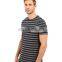 Men cool and casual red and black horizontal wide stripes t-shirts wholesale