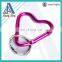 Aluminum Heart shape custom lovely heart shaped carabiner