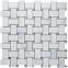 carrara marble baseketweave floor mosaic tiles