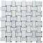 carrara marble baseketweave floor mosaic tiles