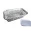 600 ML Aluminum Pans with Aluminum Cladding Paper Cover, Rectangular Aluminum Foil Grill Pans, Aluminum Pans for Cooking,Baking,Storage (100 Pack)