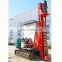 Solar power photovoltaic crawler ground drilling pile driver for screw installing