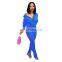 LAITE SET2083 2020 hot sales high quality cotton patchwork zipper-up 2 piece set women clothing two piece pants set
