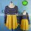 2019 New Mommy And Me Dresses Baby STRIPED Splice   (this link for KIDS)