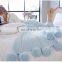 100% cotton knitted pink baby pom pom blanket