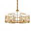 Decorative Contemporary luxury decorative Gold Metal frame Chandelier Pendant Lamp