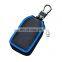 Car Keys Holder Case Key Case Leather Key Cover Leather Zipper Protector Keychain Storage Bag Holder Tag Automotive Car