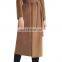 Ladies camel cashmere long winter warm coat women