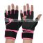 HANDLANDY full palm gym gloves with wrist support gym gloves synthetic with silicone coating  training