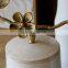 2017 fashion white home decoration white porcelain jar with copper lid