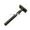 Retro-show Style Gun-black Double Edge Butterfly Safety Razor with Stainless Steel Blade