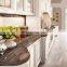 White Shaker Style Solid Wood Kitchen Cabinet With Island Cabinet in Prefab Houses