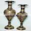 gold plated lining metal vase