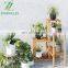 Bamboo Flower Plant Display Rack Shelves