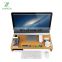 Bamboo Desk Monitor Storage Organizer for Home and Office Computer Desk Laptop Stand Shelf Organizer