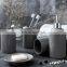 2021 Modern Design Bathroom Hotel Set Grey  Luxury Bathroom Set Ceramic Bathroom Sets Accessory Luxury