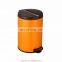 Hot sale colorful fashion household round pedal trash bin garbage soft closed waste can pedal dustbin