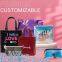 HOLOGRAPHIC NEON TOTE PVC BAG,VINYL SHOPPING SHOPPER,TOILETRY BIKINI SWIMWEAR BEACHWEAR WOMAN BAG