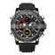SMAEL 1325 Men's Fashion&Casual Watch Quartz+Digital Movement Leather Band Business Watch Alarm Date Week