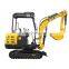 Customized bucket size 0.09m3-0.25m3 mini excavator hydraulic crawler