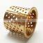 FB092 Wrapped Bronze Bushing CuSn8P High Density Brass Wrapped Spilt Sleeve or Flange Bushing Punched with Oil Apertures.