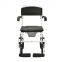 2 in 1 Aluminum Commode Chair and Folding Shower Toilet 4-Inch Wheelchair for Hospital, Disabled Elderly