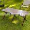 Outdoor Portable Aluminum Wood Roll Egg Folding Picnic Outdoor Camping Folding Table